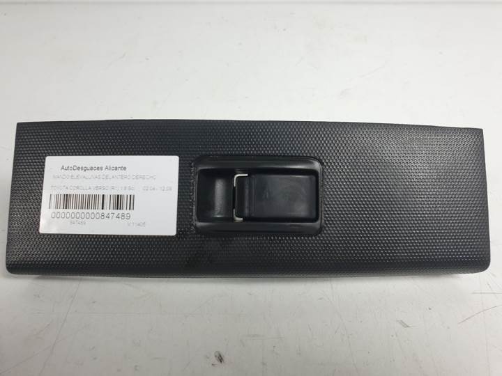 MANDO ELEVALUNAS DELANTERO DERECHO 848100F010 TOYOTA COROLLA VERSO (R1) Autodesguaces Alicante