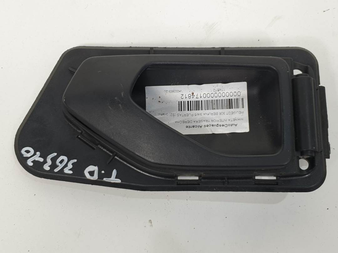 MANETA INTERIOR TRASERA DERECHA - 9612535777 - PEUGEOT - 306 BERLINA (S2)