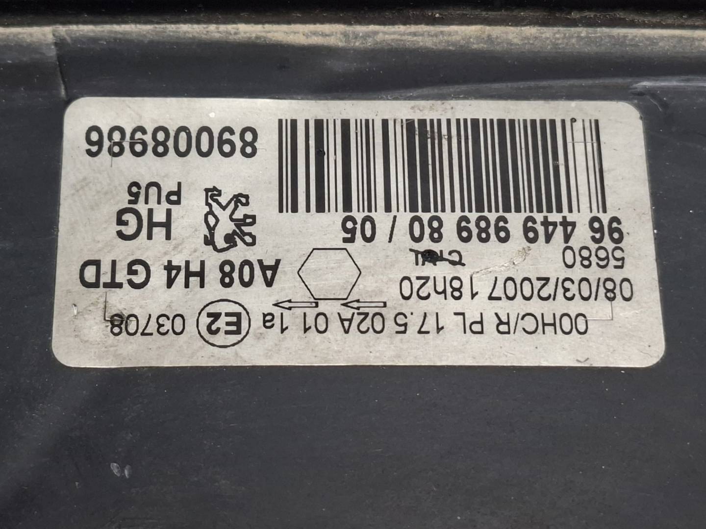 Foto 3 de Faro Derecho Peugeot 1007 (2005–2010)