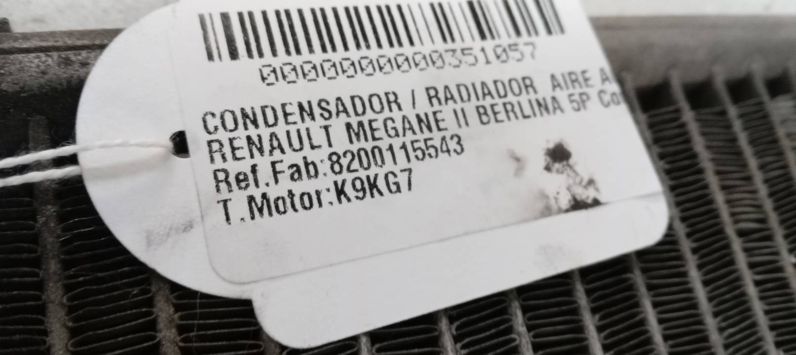 CONDENSADOR / RADIADOR AIRE ACONDICIONADO