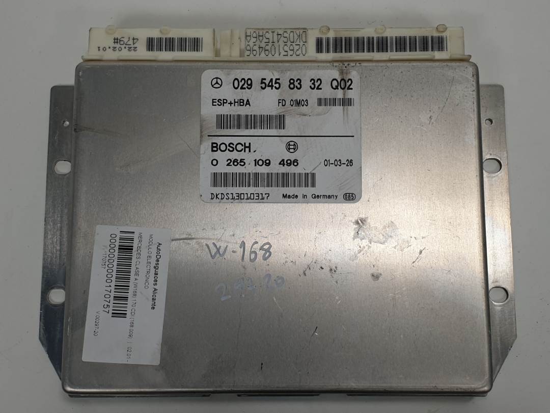 MODULO ELECTRONICO - 0295458332 - MERCEDES - CLASE A (W168)