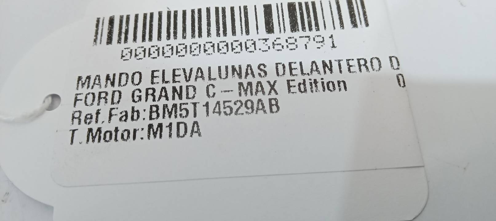 MANDO ELEVALUNAS DELANTERO DERECHO