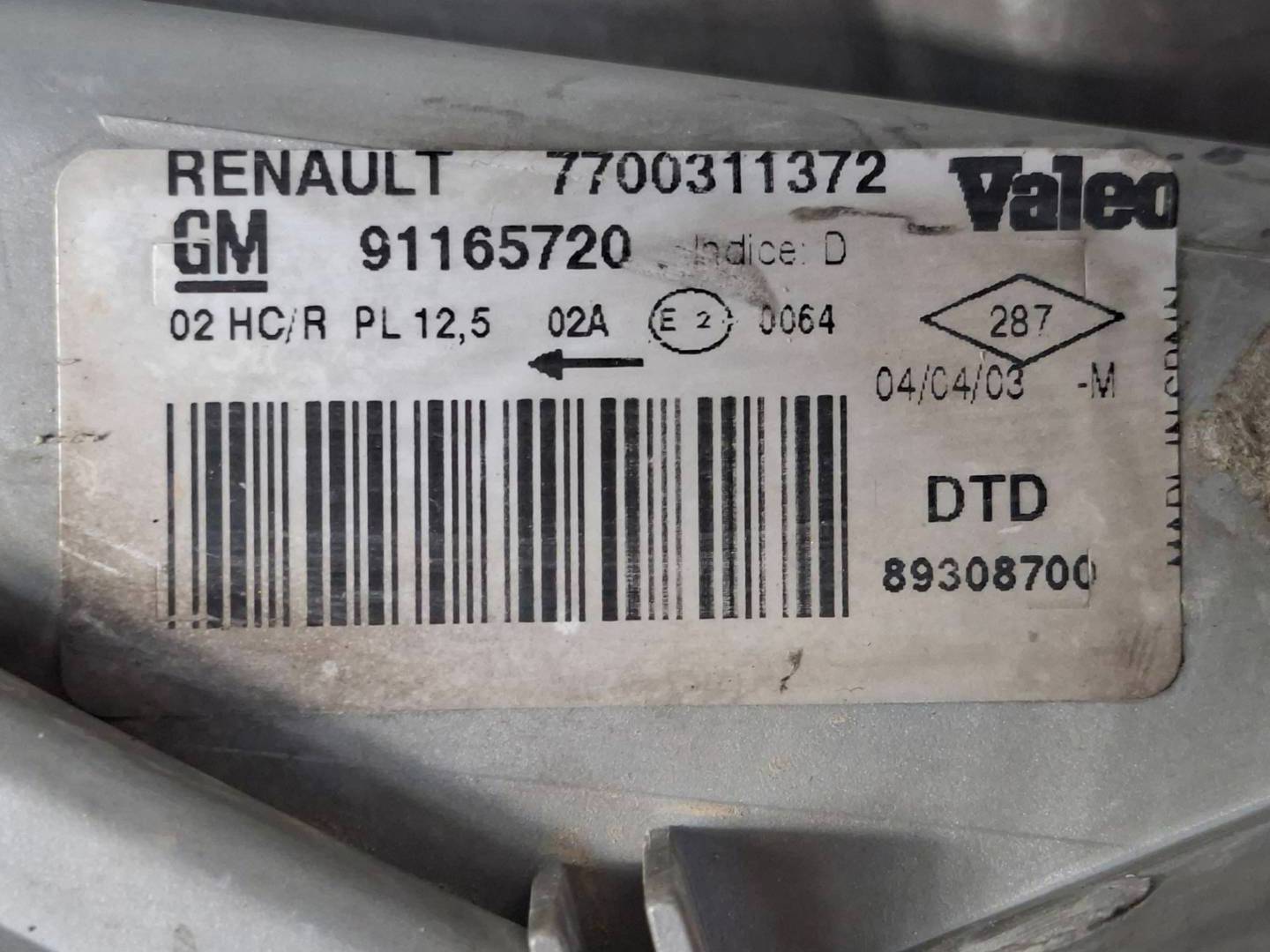 Foto 7 de Faro Derecho Opel Vivaro (2001–2006)