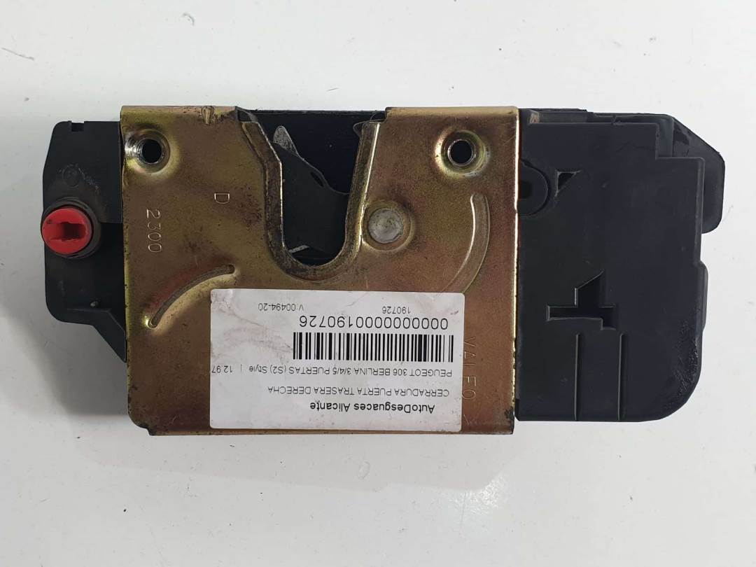 CERRADURA PUERTA TRASERA DERECHA - PEUGEOT - 306 BERLINA (S2)