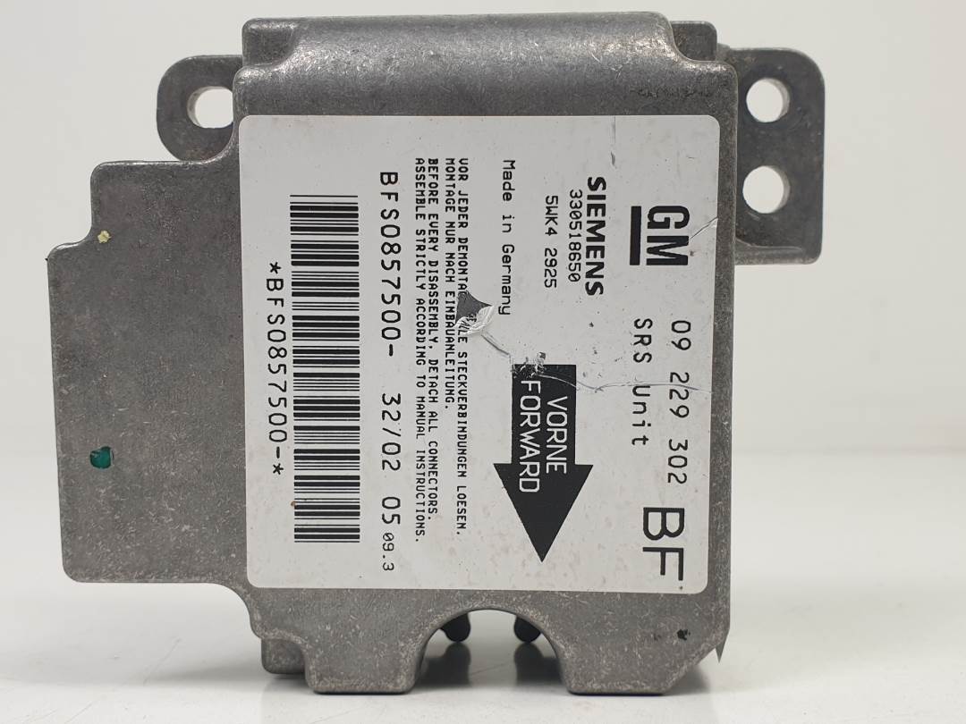 CENTRALITA AIRBAG - 09229302 - OPEL - ASTRA G BERLINA
