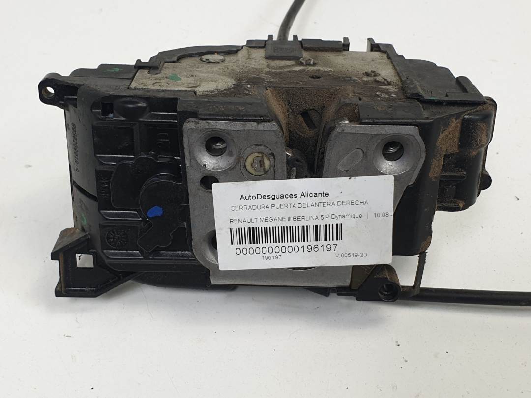 CERRADURA PUERTA DELANTERA DERECHA - 805020001RA - RENAULT - MEGANE III BERLINA 5P
