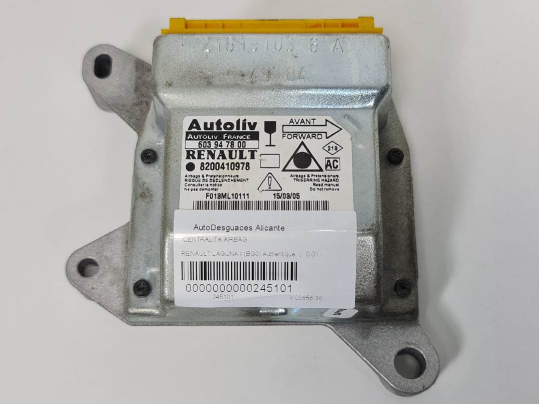 CENTRALITA AIRBAG - 603947800 - RENAULT - LAGUNA II (BG0)