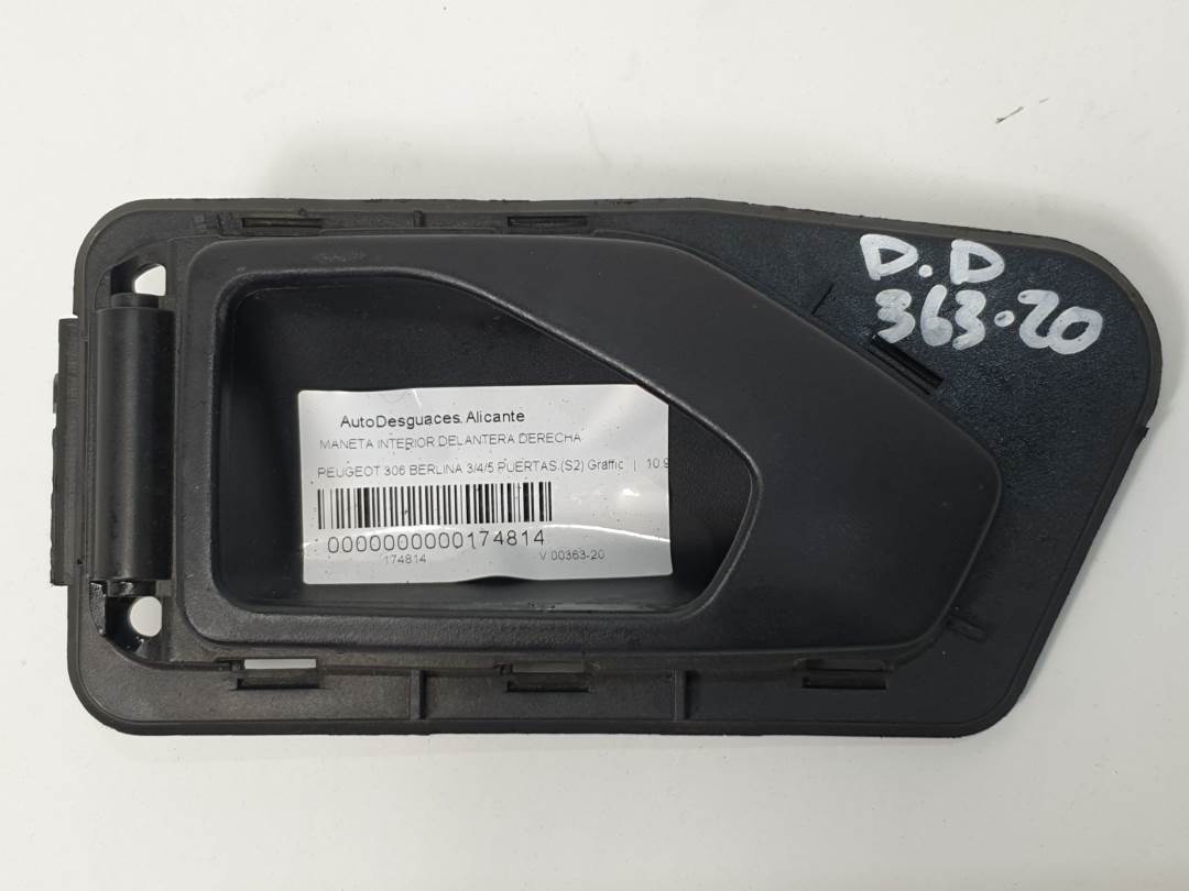 MANETA INTERIOR DELANTERA DERECHA - 9612535777 - PEUGEOT - 306 BERLINA (S2)