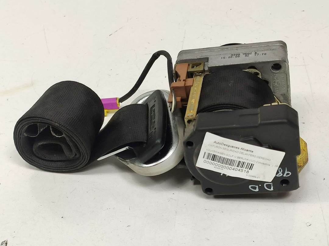 CINTURON SEGURIDAD DELANTERO DERECHO - 1J3857706J - VOLKSWAGEN - GOLF IV BERLINA (1J1)